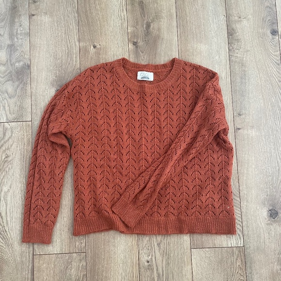 Women’s Fall Crocheted Sweater, size large - Picture 3 of 6